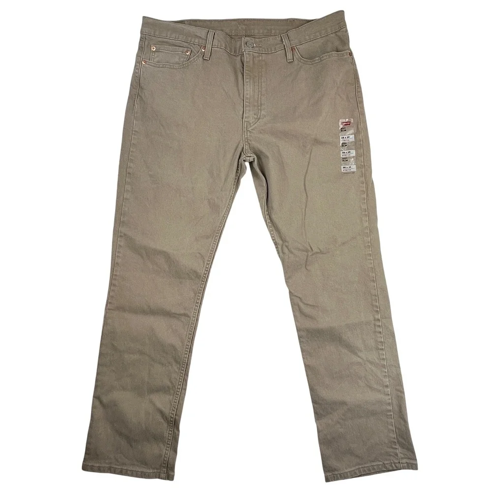 Levis 511 Slim Fit Stretch Jeans Pants Mens 38x30 Tan Khaki NWOT